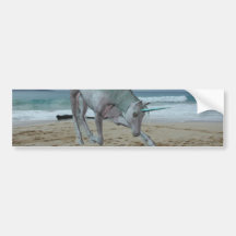 Horned Unicorn Bumper Stickers