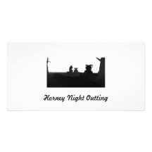 Horney Night Outting Customized Photo Card