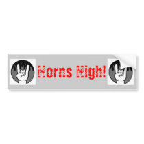 horns high Bumper Sticker bumper stickers