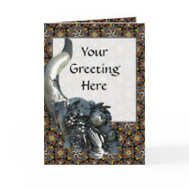 Horns of Plenty RIH  Sm Any Color Greeting Card