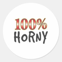 Horny 100 Percent Stickers