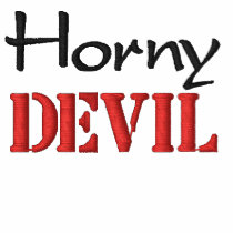 Horny Devil Embroidered Hoodie embroidered shirts