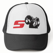 Horny Ram trucker cap hats by boulderlawnsport Horny Ram trucker cap hats
