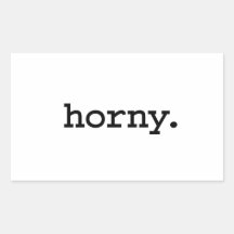 horny. rectangular stickers