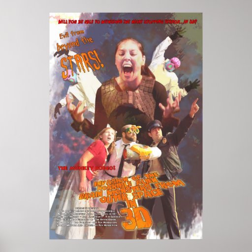 Horrible Alien Brain Monsters Movie Poster