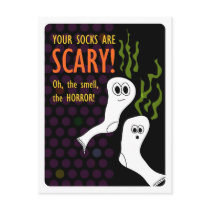 Horribly Smelly Halloween Socks postcards