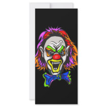 Horrid Evil Clown Rack Card Template