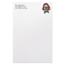 Horrid Evil Clown Stationery Design