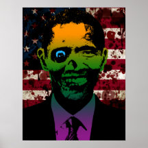 Horrific Zombie Obama Posters