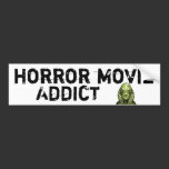 Horror Addict Creature White Bumper Sticker bumper stickers