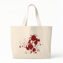 horror blood stains tote bags