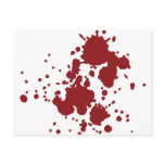 horror blood stains post cards