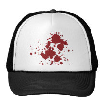 horror blood stains trucker hats