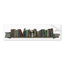 Horror Book Shelf Stickers Bumper Stickers