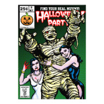 Horror Comic Style Halloween Party invitations