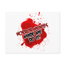 Horror Movies Made Me Do It! postcards
