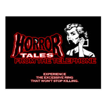 Horror Tales From The Telephone Retro Movie Ad Postcard