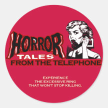 Horror Tales From The Telephone Retro Movie Ad Stickers