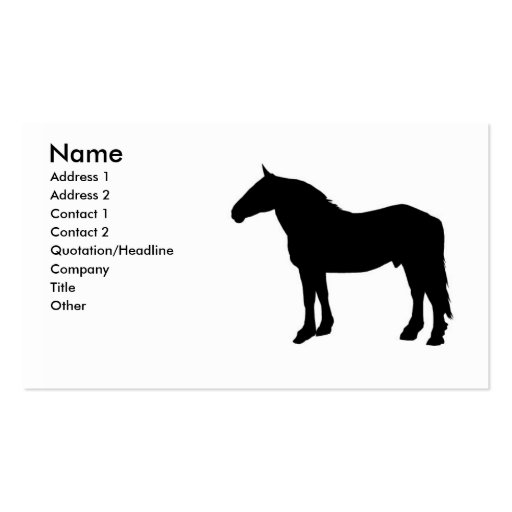 horse 2 business card templates (front side)