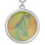 Horse Abstract Pastel Art Painting Necklace