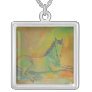 Horse Abstract Pastel Art Painting Necklace