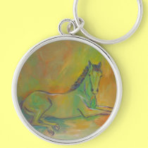 Horse Abstract Pastel Pet Portrait Keychain keychains