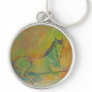 Horse Abstract Pastel Pet Portrait Keychain