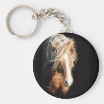 Horse Against Black Keychain
