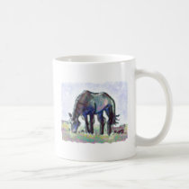 Horse Among Wildflowers mugs