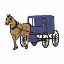 Horse and Amish Cart