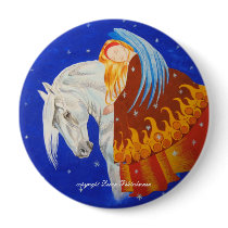 Horse and Angel buttons by Leenasart Horse and Angel buttons