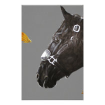 Horse and butterfly custom stationery