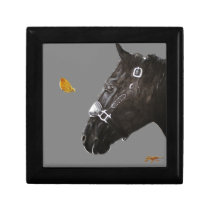 Horse and butterfly keepsake box