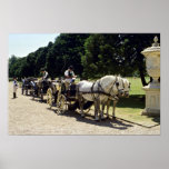 Horse and carriage, Hampton Court, England Poster