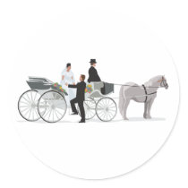 Horse And Carriage Wedding Arrival stickers