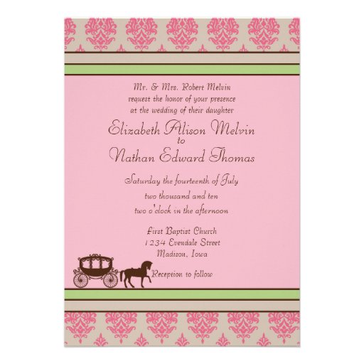 Horse and Carriage Wedding Invitation