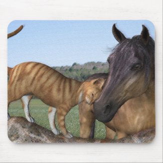 Horse and Cat Mousepad - Love Thy Neigh-Purr
