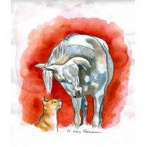 Horse and Cat Photo Cut Out
