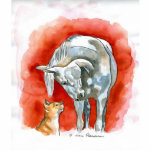 Horse and Cat Photo Cut Out