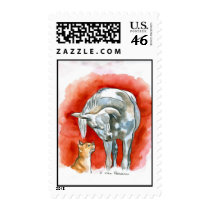 Horse and Cat postage