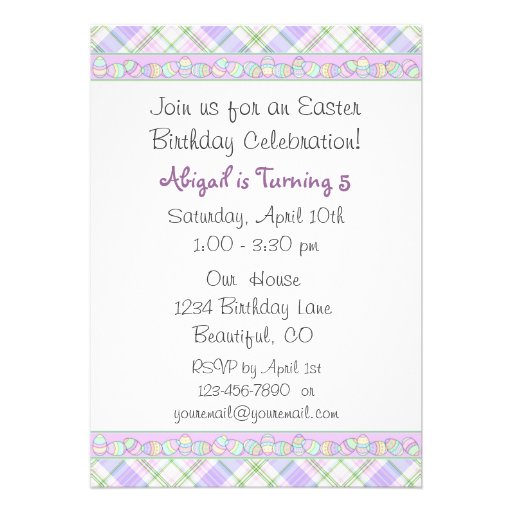 Horse and Easter Bunny Birthday Invitation ~ Girls