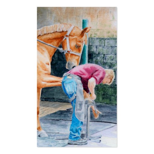 Horse and Farrier Business Card (back side)