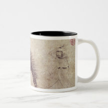 Horse and Groom in Winter Coffee Mugs