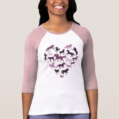 Horse and Heart Tshirt- Pink