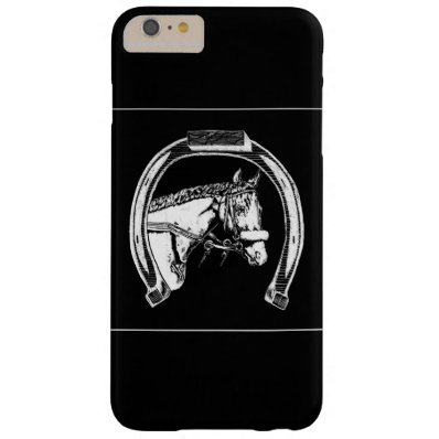 Horse and Horseshoe Scratch Art Barely There iPhone 6 Plus Case