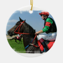 Horse and Jockey Ornament