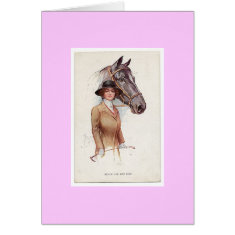 Horse and Lady 10 card