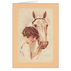 Horse and Lady 13 card