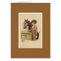 Horse and Lady 1 card