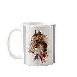 horse and lady 2 mug